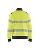 Blåkläder Multinorm Sweatshirt met rits 3461 fluo geel/marineblauw 4XL
