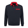 Polosweater bi-color PSW300 Marine/Rood-3XL