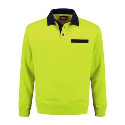 Polosweater bi-color PSW300 Lime/Marine